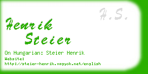 henrik steier business card